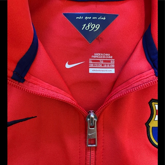 Nike Barcelona FC Track Jacket Youth XL / Women’s M/ Men’s Small Like New - Picture 5 of 8
